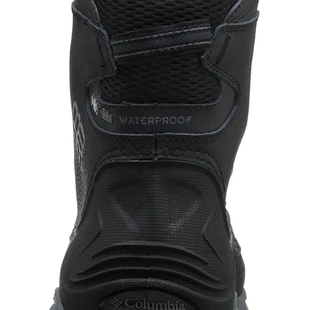 Columbia Waterproof Winter Boots Youth 7 Women’s 8.5 Black Gray NEW